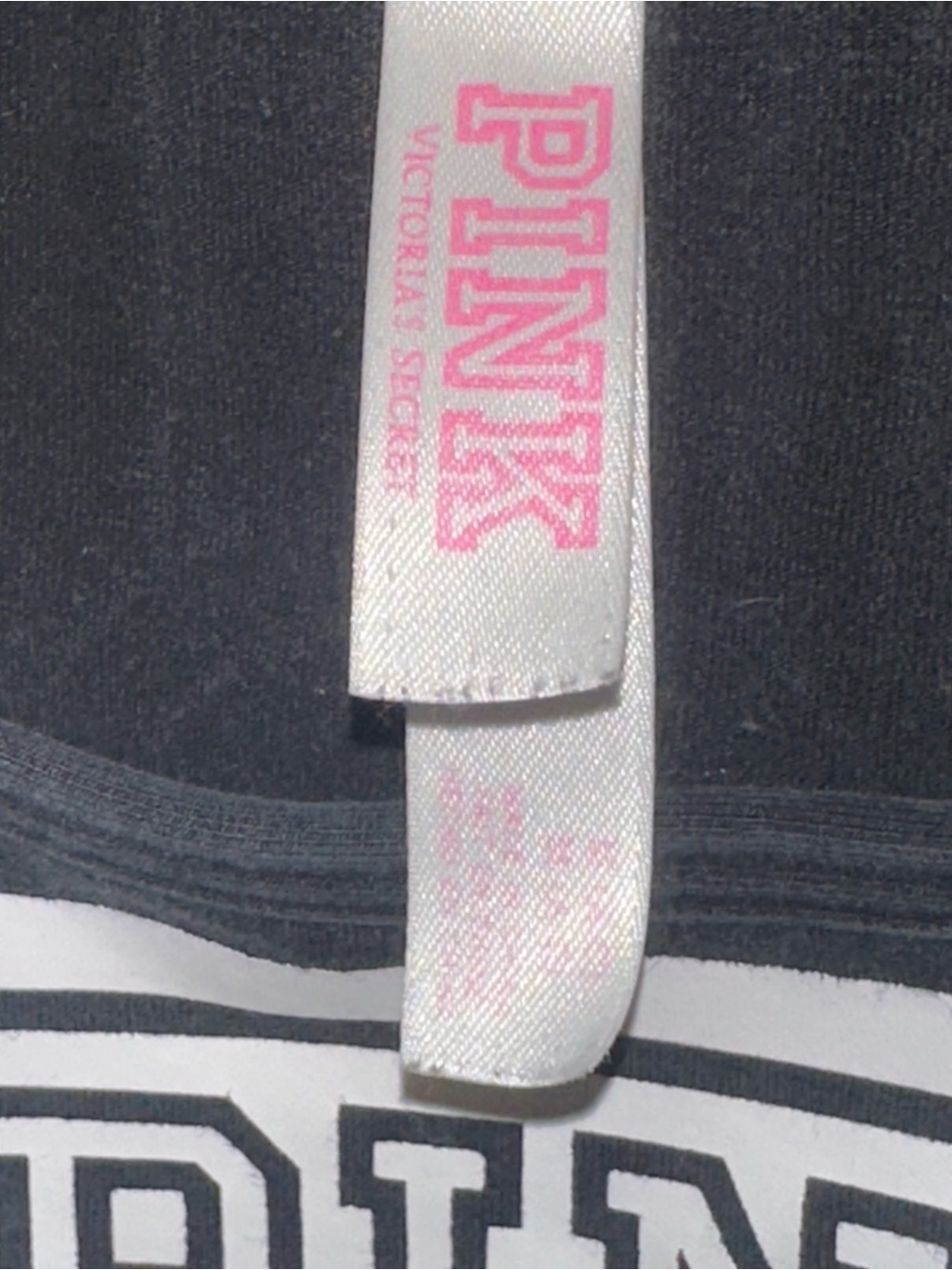 PINK Black Logo Sports Bra